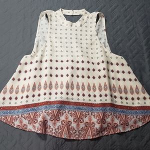 Show Me Your Mumu V-Back Halter Sleeveless Top Size Medium